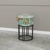 Modern Iron Floor Standing Flower Stand Movable Pot Rack with Wheels Versatile Indoor Plant Stand Decorative