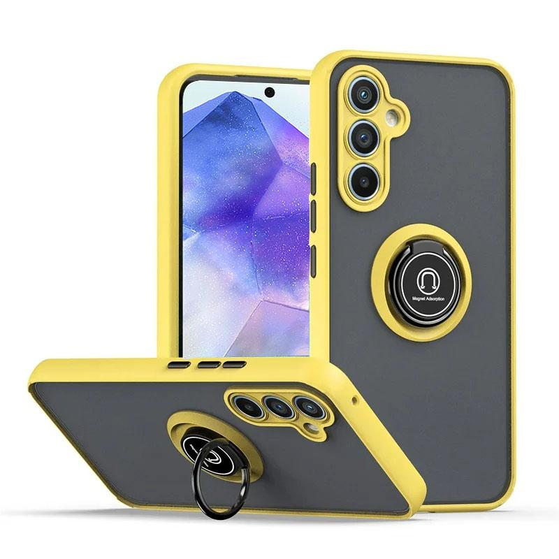 

Матовые магнитные чехлы-кольца для Samsung Galaxy A55 5G A35 A25 A15 A53 A33 A23 A13 чехол для Samsung A54 A34 A24 A14 4G A52 чехол A52 4G 5G-A52S 5G жёлтый