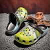 Zoccoli Grafite Cartoni Animati – Sandali da Spiaggia Unisex per Coppie, Scarpe Cave Traspiranti con Suola Morbida