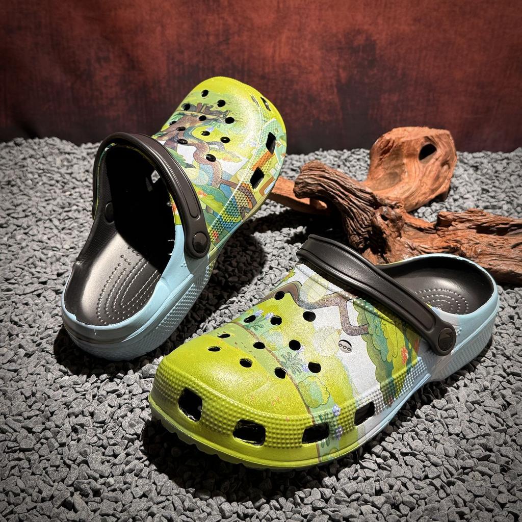 Zoccoli Grafite Cartoni Animati – Sandali da Spiaggia Unisex per Coppie, Scarpe Cave Traspiranti con Suola Morbida