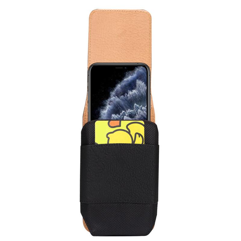 Bolsa de Cintura Masculina de Couro Universal Case com Clipe de Cinto para Celular Para IPhone 15 14 13 12 Pro Max Samsung Galaxy S22 S23 Xiaomi Huawei