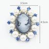 Stylish European & American Vintage Cameo Queen Brooch: Elegant Woman Head Lapel Pin Accessory