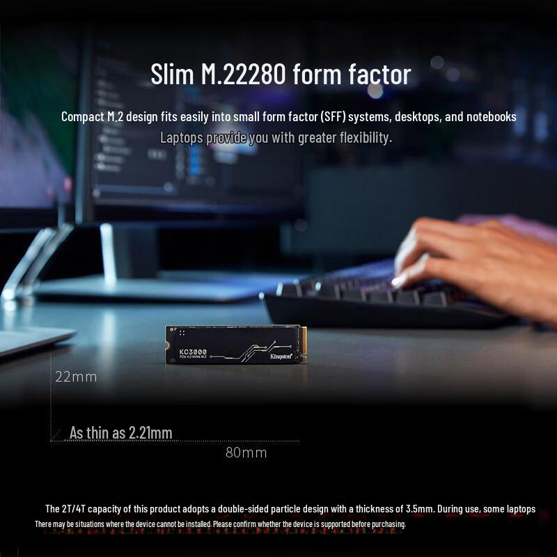 Kingston KC3000 PCIe 4.0 NVMe M.2 SSD for Desktops & Notebooks