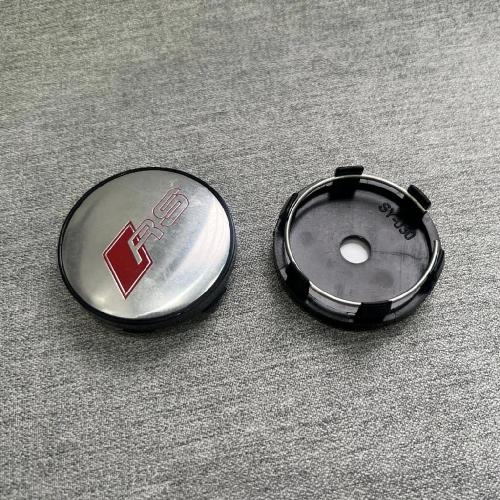 4Pcs 60mm Car Center Wheel Hub Cover Tire Cap For s7 Sline A1 A2 A3 A4 A5 A6 A7 A8 Q1 Q2 Q3 Q4 Q5 Q6 Q7 Q8 TT Auto Accessories7s