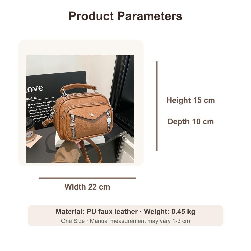 Women's Small PU Leather Crossbody Camera Bag Casual Shoulder Purse
