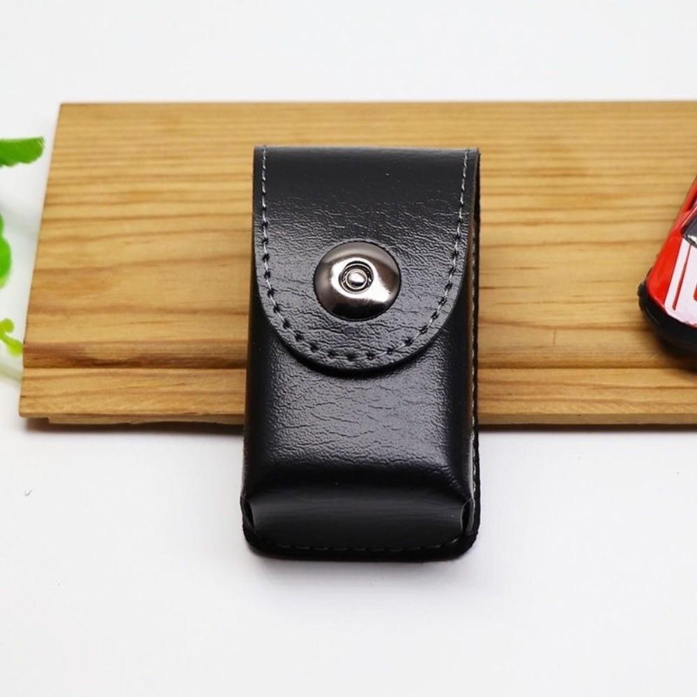 Anti Squeeze Leather Glass Pouch Belt Loop Fold Spectacle Box Eyeglass Case Field Work
