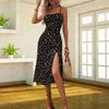 2026 Summer Women's Sexy Spaghetti Strap Floral Slit Dress