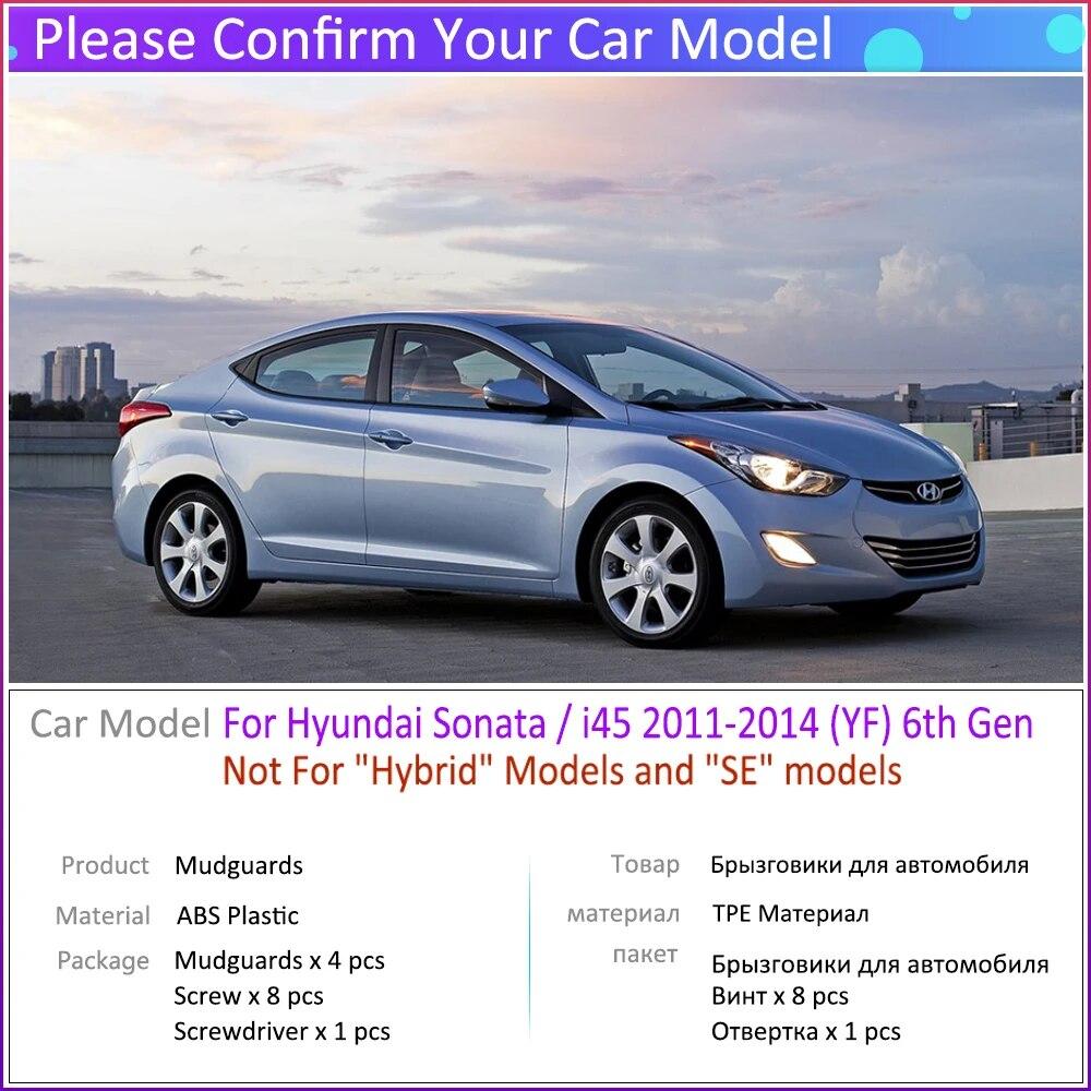 4 PCS Car Mud Flaps for Hyundai Sonata I45 YF 2011 2012 2013 2014 Mudguard Splash Guards Fender Mudflaps Auto Accessories