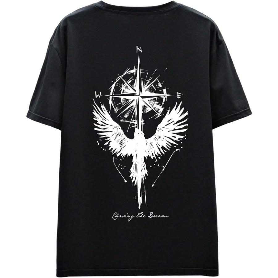 WDIRARA Men s Graphic T Shirts Crew Neck Short Sleeve Tees Casual Streetwear Top S
