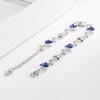 Heart of the Ocean: Mori-kei Blue Crystal Heart Bracelet for Women