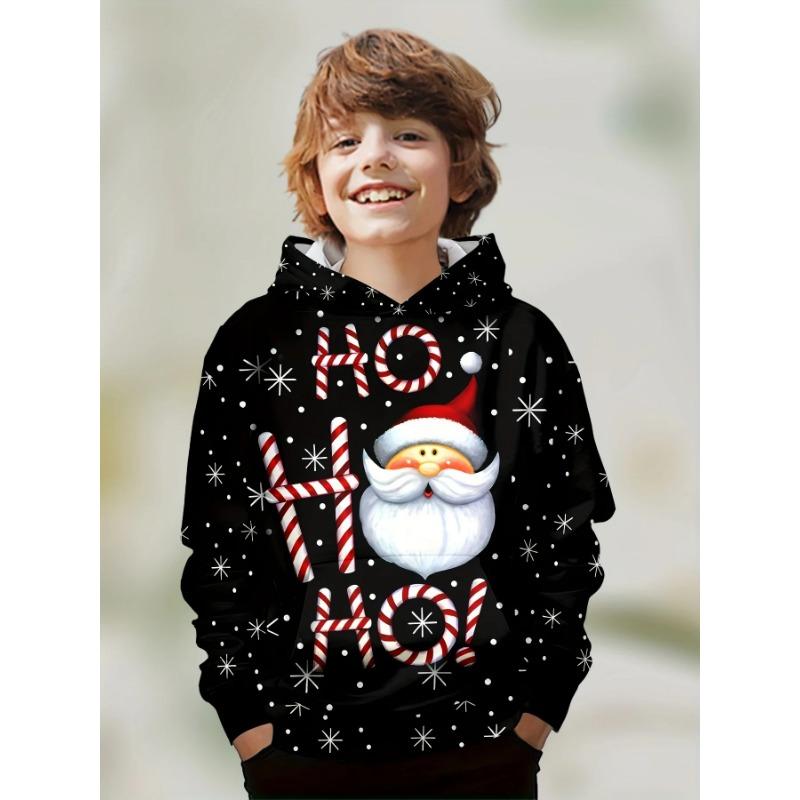 Autumn 3D Christmas Halloween Printed Hoodies Fashionable Casual Sports Long Sleeved Children's Boy Hooded Sweatshirts