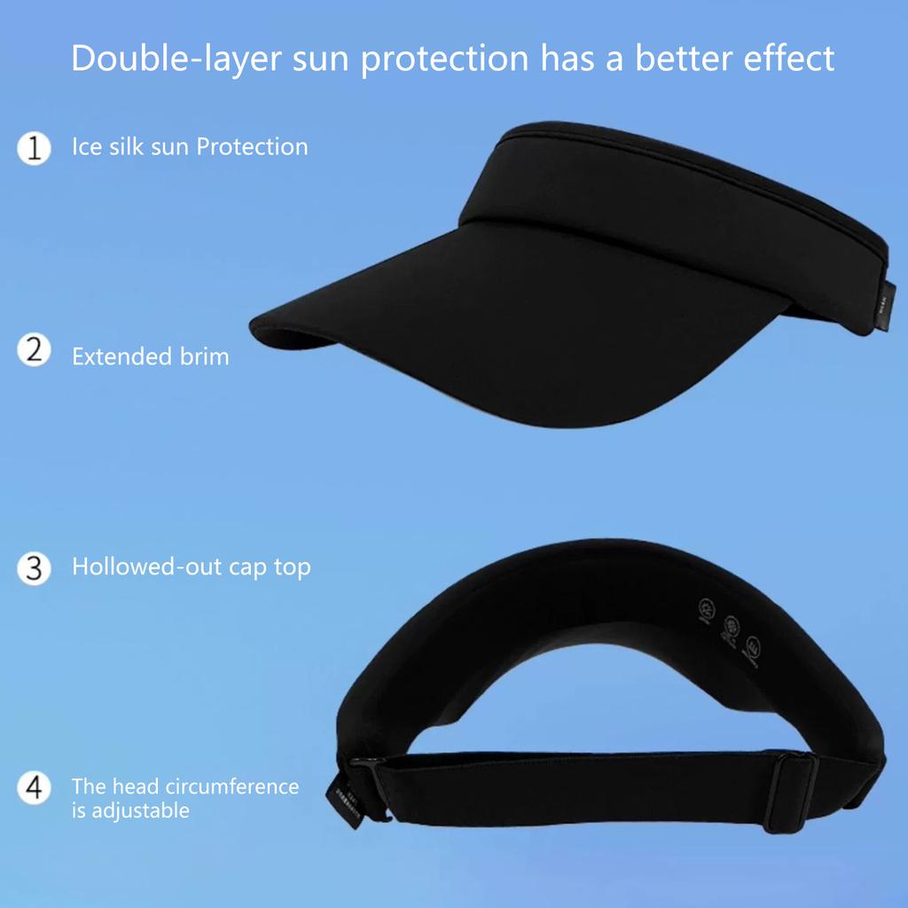 Summer Outdoor Sun Hat UPF50+ Wide Brim Open Top Cap For Spors Travel Beach Activity Headwear for Women Men Unisex