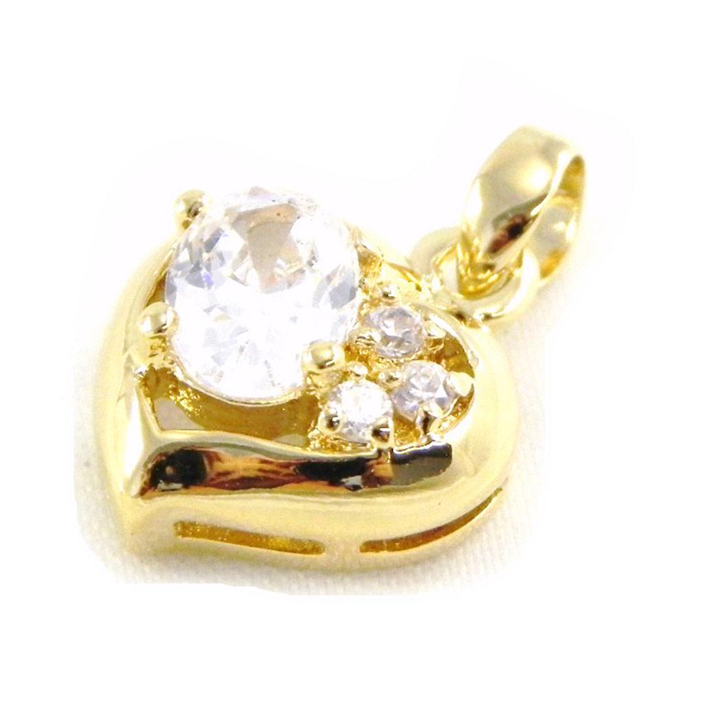 Les Trésors De Lily [G1667] - Gold Plated Pendant 'Charm of Love'