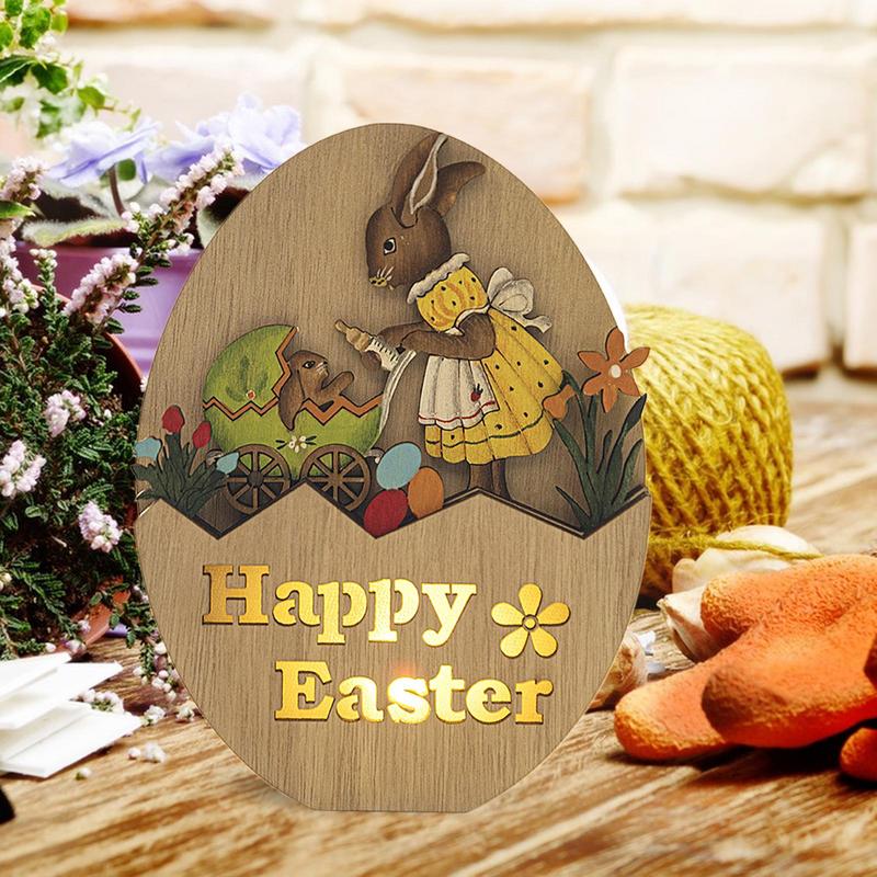 Easter Centerpiece Table Decorations Light Up Wood Carvings Easter Decorations Cute Exquisite Table Decorations Festive Home