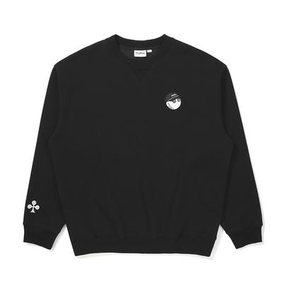 MALBON GOLF King Of Club Round Sweatshirt Black (Man)