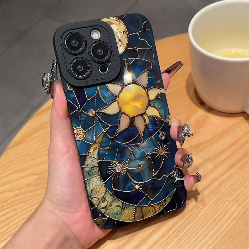 

Sun and Moon Dual Shine Cross-Border Eye iPhone Case for 16/15/14/13/12/11 iPhone 16 Pro Max