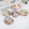 Portable Folding Makeup Mirror with Electroplated Doll Eye Design