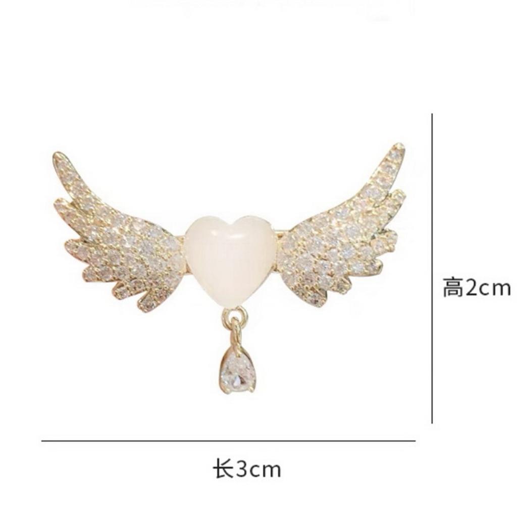 Rinhoo Exquisite Full Rhinestone Small Love Heart Brooch For Women Elegant Crystal Heart Lapel Pins Sweater Buckle Badge Jewelry