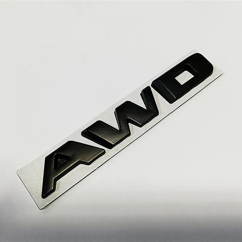 

3D Metal Chrome Black Logo AWD Emblem Car Fender Badge Trunk Decal For Cadillac 18XTS CT6 XT5 XT4 AWD Sticker Accessories чорний