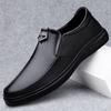 Men's Shoes 2025 Summer New Men's Daily Outdoor Waterproof Casual Leather Shoes Middle-aged One-pedal Soft-soled Dad Shoes