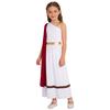 Vestido sem mangas de retalhos metálicos para meninas Fantasia de Deus Grego Romano Manto Xale Roupa de Palco