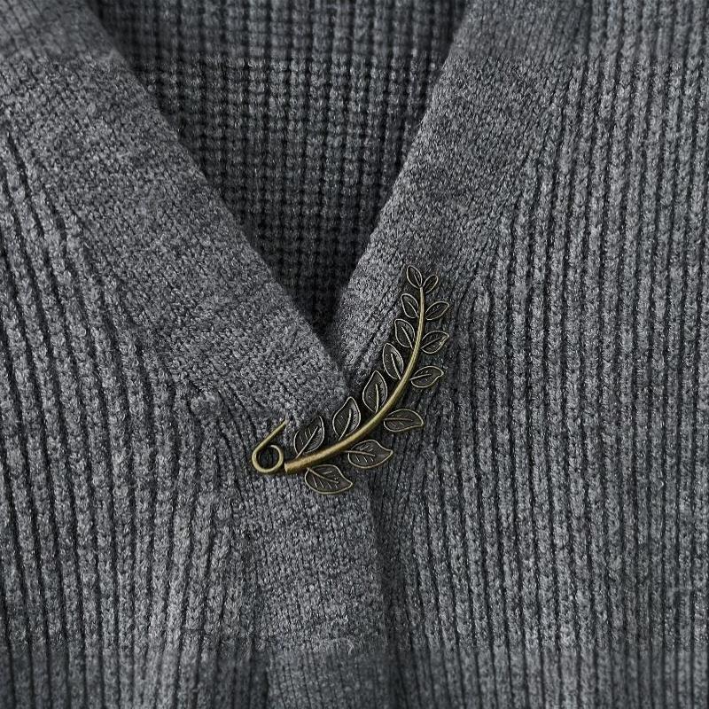 Schal-Cardigan-Verschluss Legierung Dekorative Brosche Vintage Retro Brosche Natürlicher Großer Sicherheitsnadel-Brosche Für Pendeln Schals Kleider