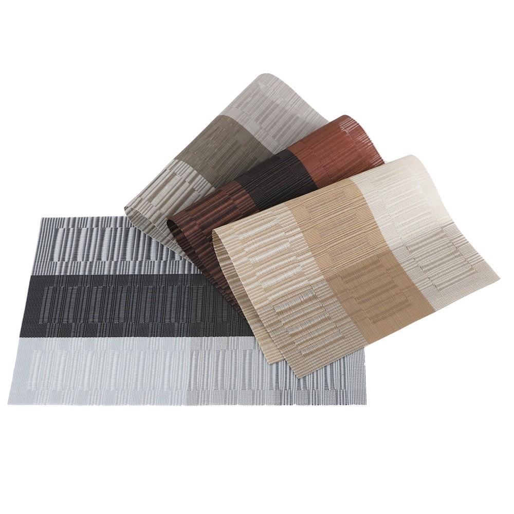Weave Stripe Table Mat Non-Slip Pallet Coaster 30*45cm Placemats For Dining Table