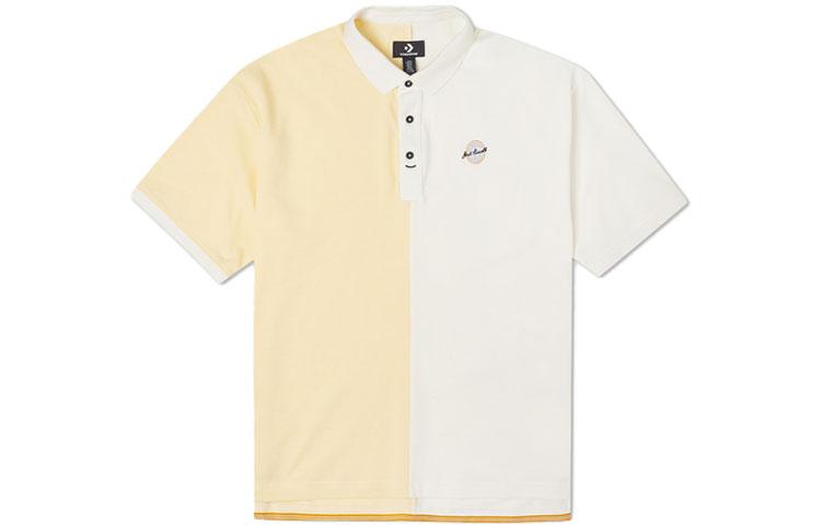 Converse Polo Shirts Men s Beige Yellow Polo Collar Moderate Straight Fit 10022780-A01 XXXL