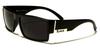 Locs Flat Top Gangster Black and Silver 91026 Men's Sunglasses, Frame,