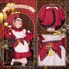 Clearstone High-Classism Halloween Cat Maid Costume for Women (Red)
