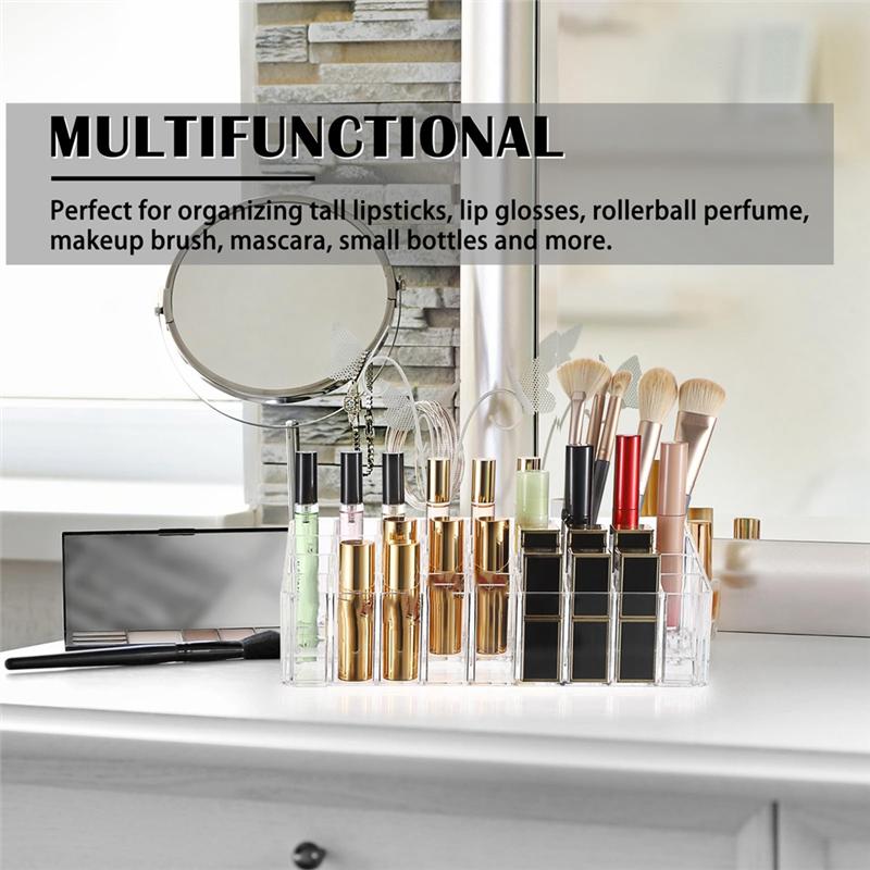 M-Modern-Cosmetic Display Box Lipstick Storage Box Multi-Space Transparent Lipstick Storage Box