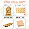 Book Counter Wooden Rustic Home Display Manual Read Tracker Reading Sign Bookshelf Decor for Shelf Desk Table Display Office