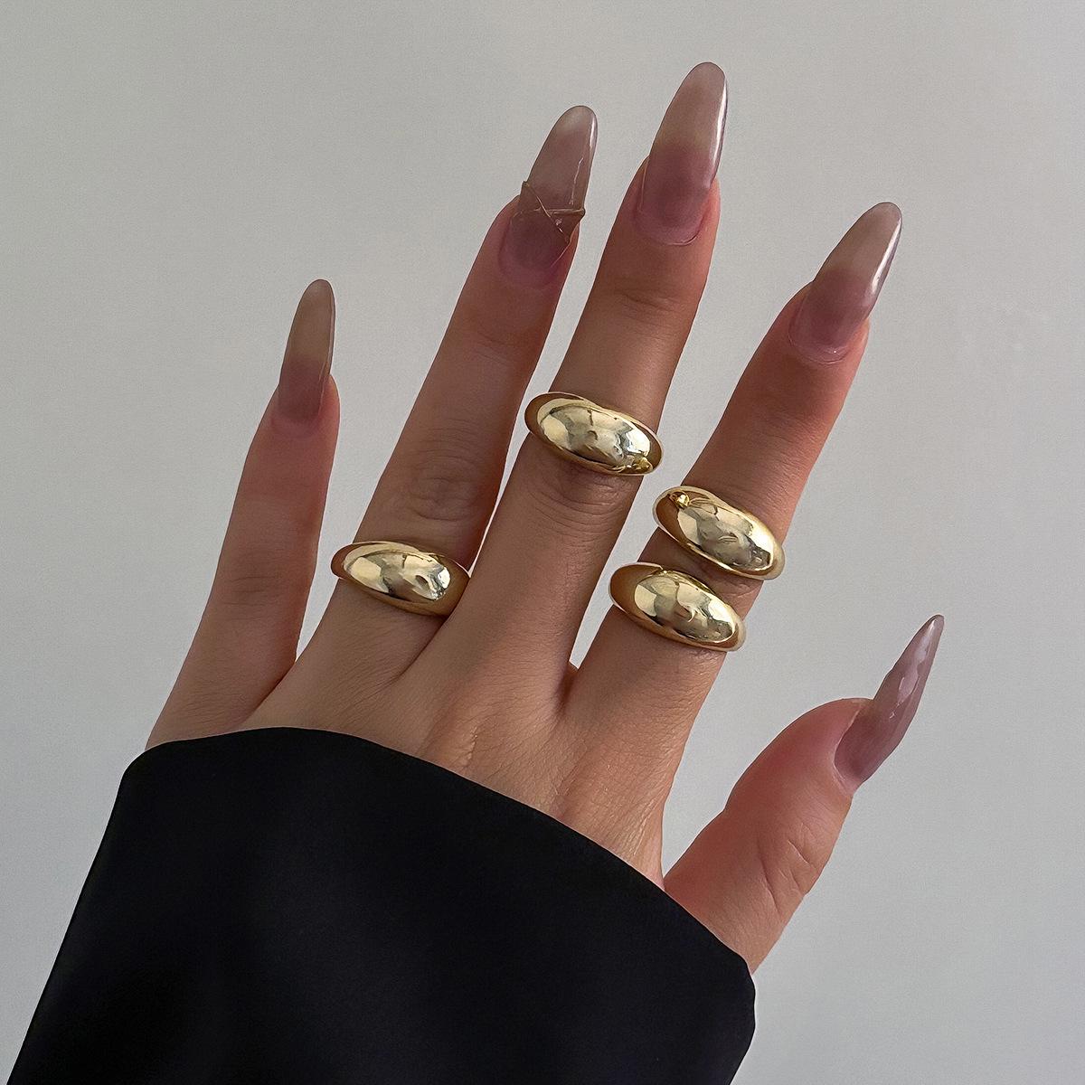 

Women s Geometric Curved Open Knuckle Rings - Bold and Unique Design Standard