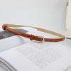 Women's Pin Buckle Thin Belt Fashion Trendy Waistband Dresses Decoration PU Leather Belt