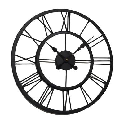 Metal Analog Wall Clock 40 Cm, Black