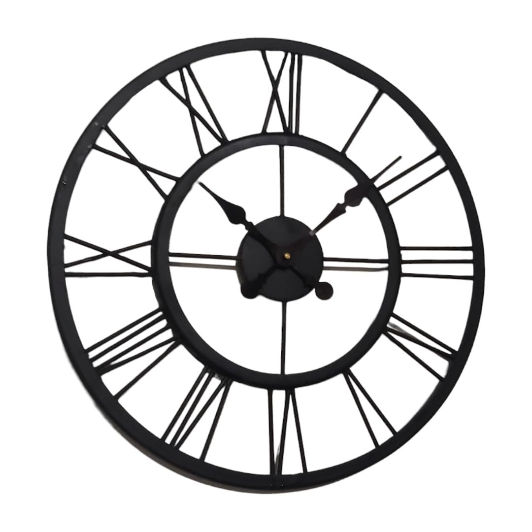 

Metal Analog Wall Clock 40 Cm, Black