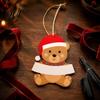 DIY Holiday Hanging Decorations Christmas Wooden Ornament, Cute Bear Gingerbread Gnome Cat Dog Personalized Winter Gifts for Tree, Party Home