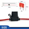 2/4/6/8pcs Car Fuse Holder Waterproof Mini Blade Adapter Splash-proof Box for Cutoff Switch Socket 18 AWG Wires for Automotive