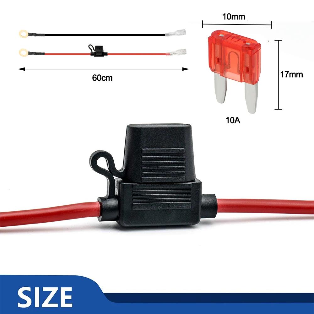 2/4/6/8pcs Car Fuse Holder Waterproof Mini Blade Adapter Splash-proof Box for Cutoff Switch Socket 18 AWG Wires for Automotive