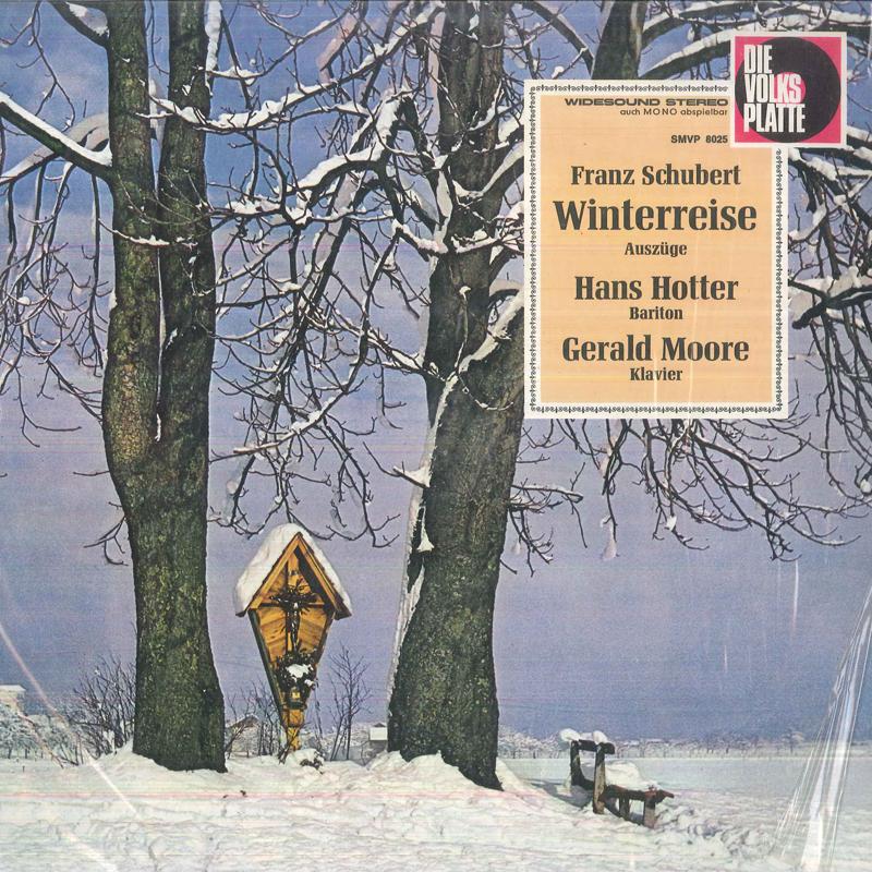 LP Record HANS HOTTER, GERALD MOORE - Schubert Winterreise SMVP8025 DIE VOLKS PLATT Germany Classical Used