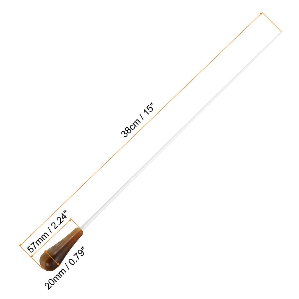 PATIKIL Music Conductor Baton Set of 4 Orchestra Batons with Resin Handle for Vocal Teachers and Music Yellow 38cm/15inch Directors,