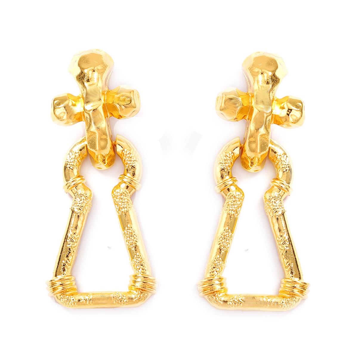 Geometric Stylish Drop Earrings Elegant Women Jewelry золотой