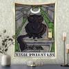 Funny Black Cat Decorative Tapestry Office Living Room Decor Home Wall Tapestry