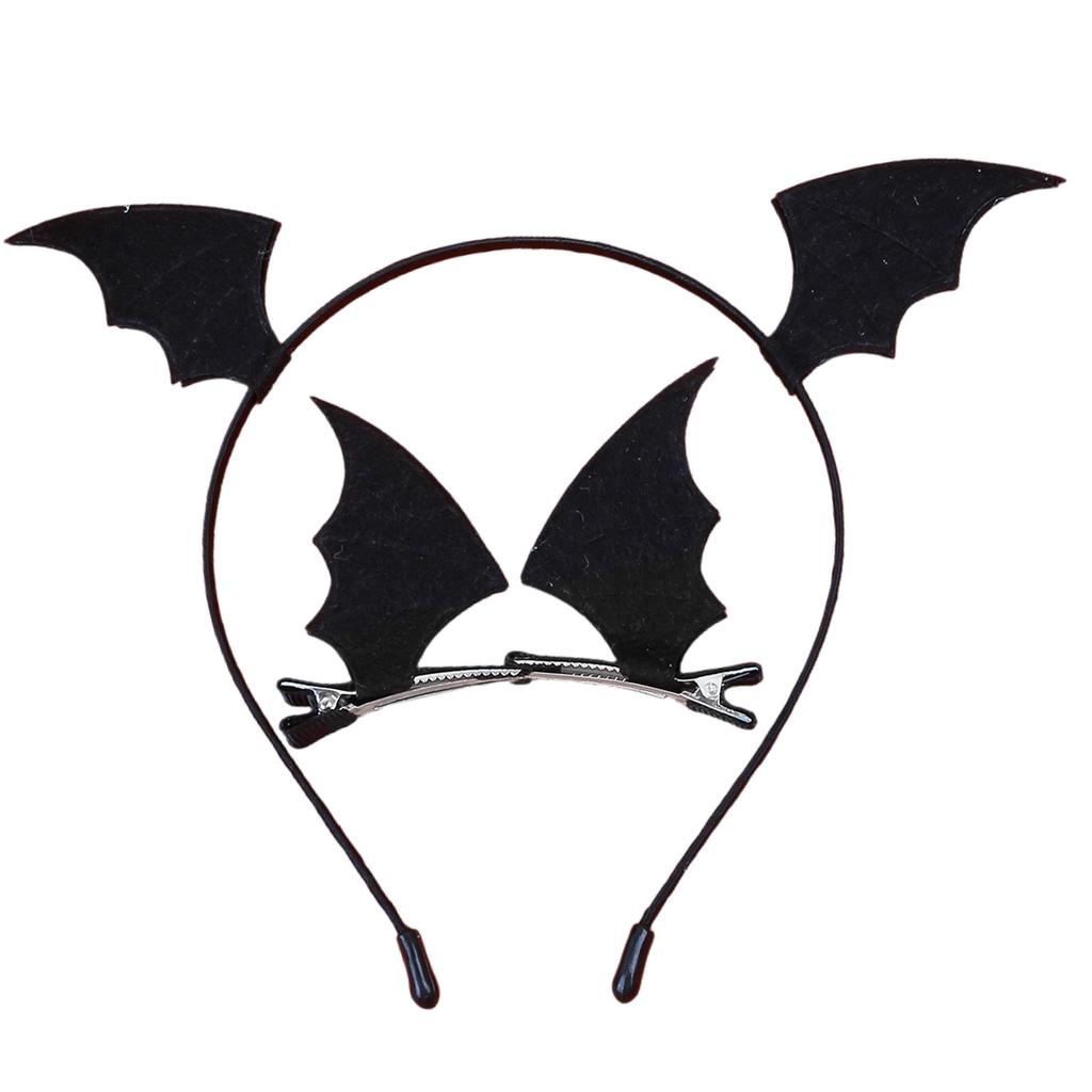 Eye Catching Devil Antlers Hair Accessory 3pcs Headband and Hair Clip Comfortable Hairpin Easy To Wear for Halloween