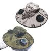 Outdoor UV/Heat Protection Sun Hat Bucket Fishing Hat Summer Wide Brimmed Sun Hat Fishing Hat Fisherman Hat Solar Fan Cap