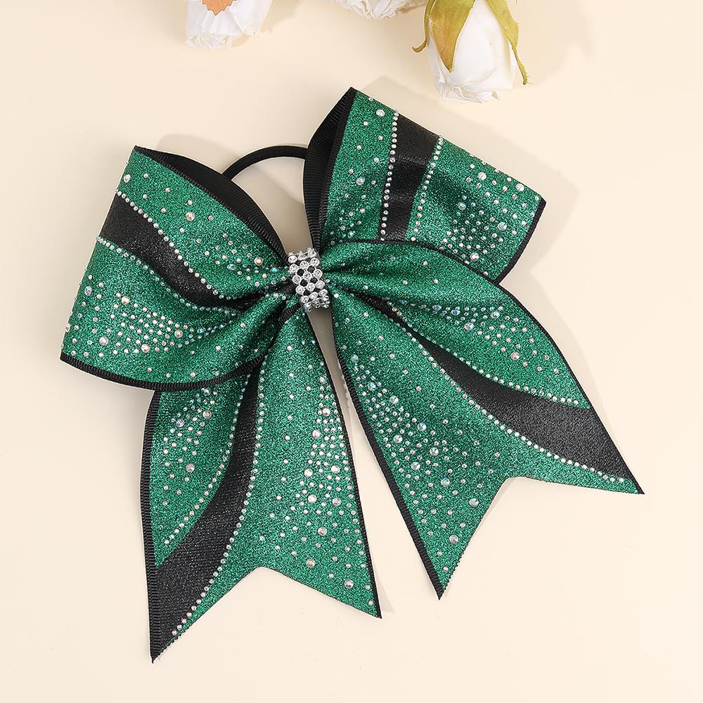 Glitter Rhinestone Large Bow Hair Band For Girls Women Sweet Shiny Crystal Rubber Bands Hair Elastics Daily Party Accessories