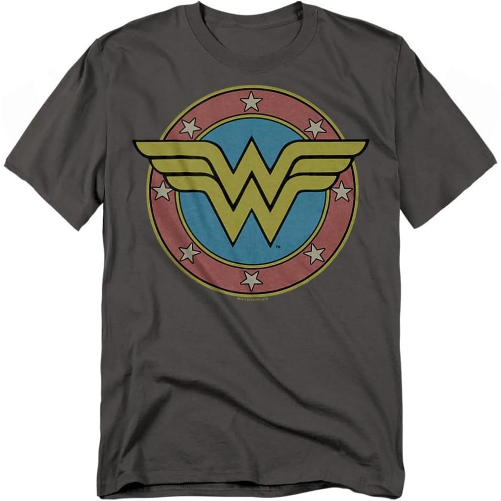 Popfunk Wonder Woman Giorno della Mamma Logo Originale T-Shirt Unisex per Adulti (Carbone)