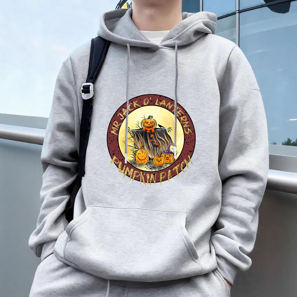 "Halloween" Herren Casual Hoodies Fleece Hip Hop 250g/m² Uni Pullover Sweatshirt Herren Sportbekleidung Kleidung Sweatshirt Herrenbekleidung
