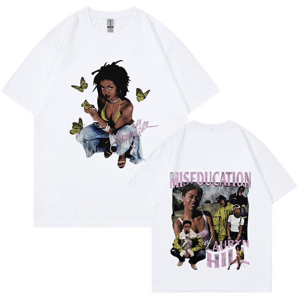 Lauryn Hill Music Album Graphic T-Shirt Men's Women's Vintage Casual Short Sleeve T Shirt Fashion Hip Hop T Shirts Streetwear