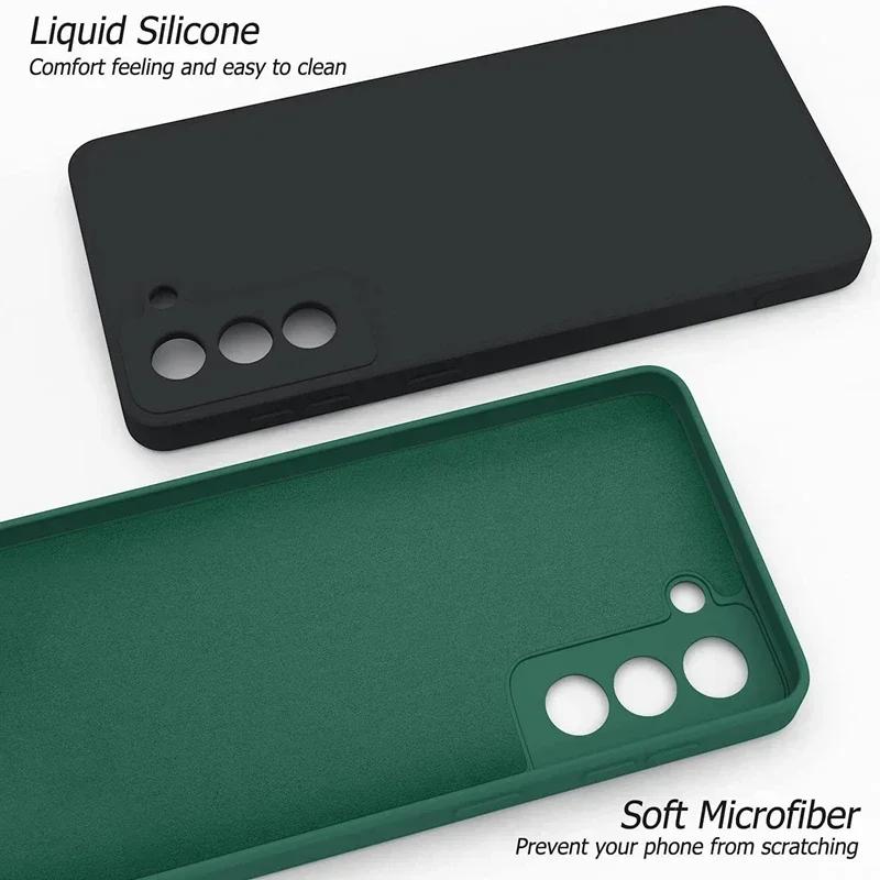 Luxury Square Silicone Case For Samsung Galaxy S24 S23 S22 S21 S20 FE Plus M31 A31 A51 A71 A53 A54 5G Note 20 Ultra Soft Cover